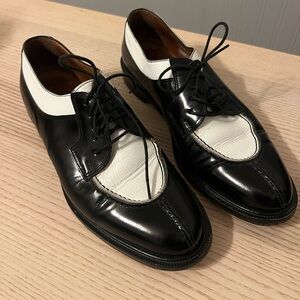 Faconnable Leather two-tone, black & white leather lace-up shoes / Size: 7